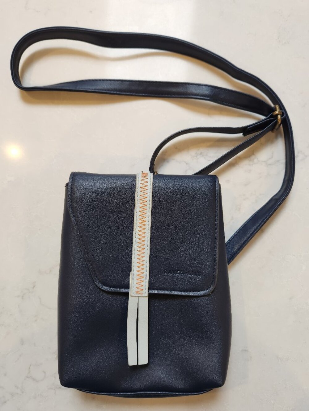 Raven + Lily x American Airlines Flagship Premium Navy Mini Crossbody Bag